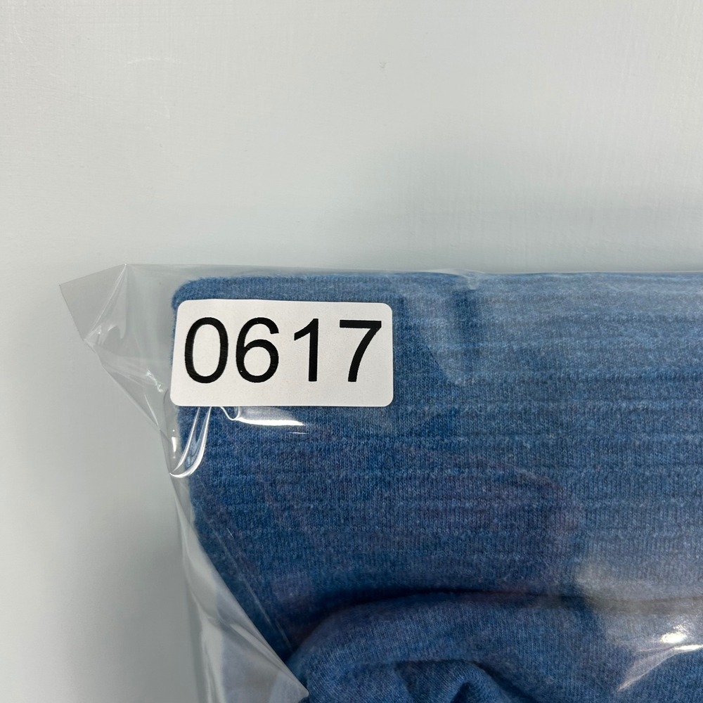 LL Bean Womens Funnel Neck Pullover Blue Heathered Sweatshirt Thumbholes Size M - Picture 9 of 9